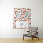 Pop Up Shop Tafel Runner Banner Logo Paddenstoelen Wandkleed (In situ)