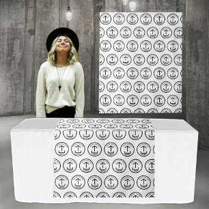 Pop Up Shop Tafel Runner Banner Logo Pattern Wandkleed