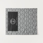 Pop Up Shop Tafel Runner Banner Logo Zwart Wit Wandkleed (Voorkant (horizontaal))