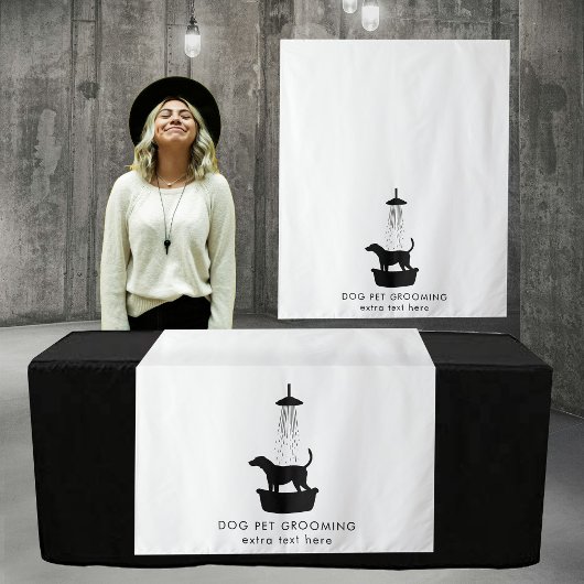 Pop Up Shop Tafelloper Teken Verkoper Hondenverzor Wandkleed