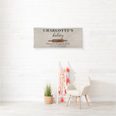 Pop-up winkel Rustic Bakery Bedrijf Achtergrond Spandoek (Insitu)