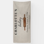 Pop-up winkel Rustic Bakery Bedrijf Achtergrond Spandoek (Verticaal)