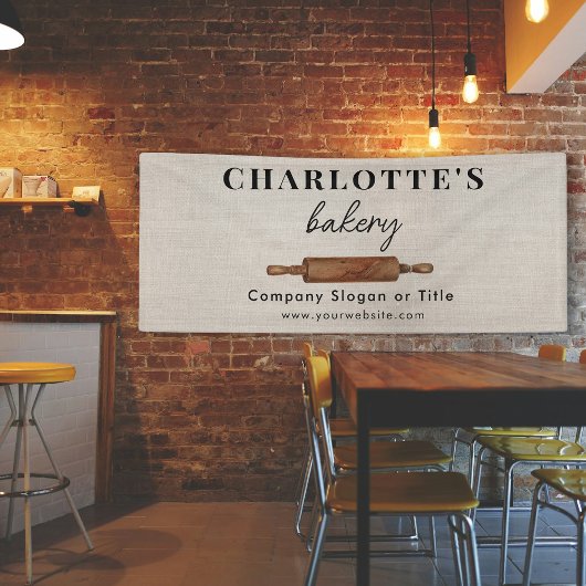Pop-up winkel Rustic Bakery Bedrijf Achtergrond Spandoek