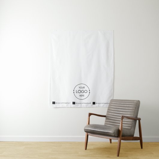 Pop Up Winkel Tafel Runner Banner Business Logo Wandkleed (In situ)