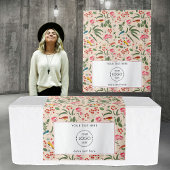 Pop Up Winkel Tafel Runner Banner Logo Bloemvogels Wandkleed