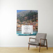 Pop Up Winkel Tafel Runner Banner Logo Reisfoto Wandkleed (In situ)