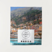 Pop Up Winkel Tafel Runner Banner Logo Reisfoto Wandkleed (Voorkant)