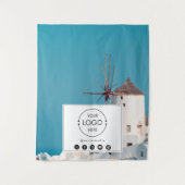 Pop Up Winkel Tafel Runner Banner Logo Reisfoto Wandkleed (Voorkant)