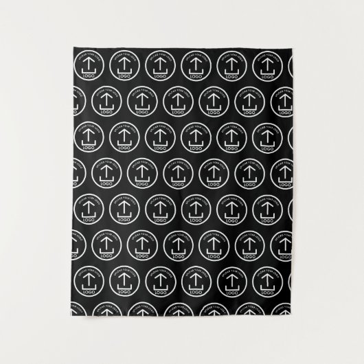 Pop Up Winkel Tafel Runner Banner Logo Zwart Patro Wandkleed (Voorkant)