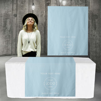 Pop Up Winkel Tafel Runner Sign Zakelijk Logo Blau Wandkleed