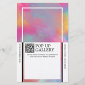Pop-upgalerie-aankondiging Briefpapier (Voorkant)