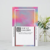 Pop-upgalerie-aankondiging Briefpapier (Staand voorkant)