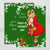 pop-upluiken Happy St Patricks Day Daughter Feestdagenkaart (Voorkant / Achterkant)