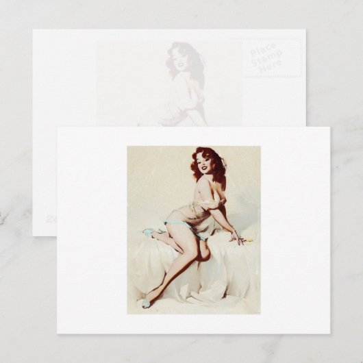  pop-upmeisje briefkaart (Voorkant / Achterkant)