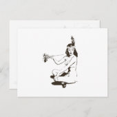 pop-upmeisje briefkaart (Voorkant / Achterkant)