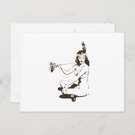  pop-upmeisje briefkaart (Voorkant / Achterkant)