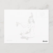 pop-upmeisje briefkaart (Achterkant)