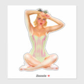 pop-upmodel in polka dot corset sticker (Vel)