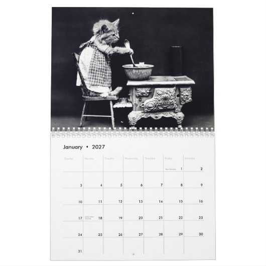 pop-uppagina's en aangepaste gedrukte agenda kalender (Jan 2027)