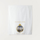 Pop-upshop tafelbanner Kerstmarkt kraam Wandkleed (Voorkant)