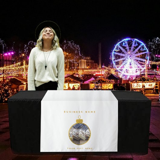 Pop-upshop tafelbanner Kerstmarkt kraam Wandkleed