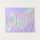 Pop-upshop tafelkleed banner logo holografisch wandkleed (Voorkant (horizontaal))