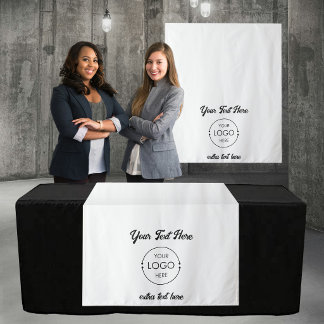 Pop-upshop Tafelkleed Banner Logo Rustiek Retro Wandkleed