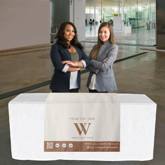 Pop-upwinkel Aangepaste Logo QR-code Tafel Runner Wandkleed