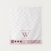 Pop-upwinkel Eenvoudig Logo QR-code Tafelkleed Roz Wandkleed (Voorkant)