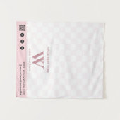 Pop-upwinkel Eenvoudig Logo QR-code Tafelkleed Roz Wandkleed (Voorkant (horizontaal))