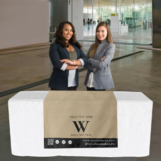Pop-upwinkel Eenvoudige Logo QR-code Tafelkleed Kr Wandkleed