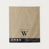 Pop-upwinkel Eenvoudige Logo QR-code Tafelkleed Kr Wandkleed (Voorkant)