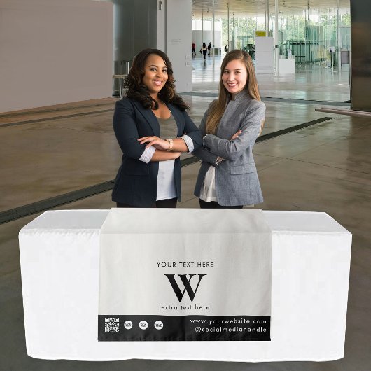 Pop-upwinkel Letter Logo QR-code Tafel Runner Beig Wandkleed