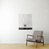 Pop-upwinkel Letter Logo QR-code Tafel Runner Beig Wandkleed (In situ)