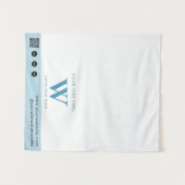 Pop-upwinkel Letter Logo QR-code Tafel Runner Blau Wandkleed (Voorkant (horizontaal))