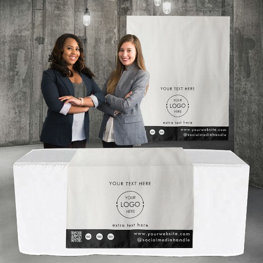Pop-upwinkel Logo QR-code Verkoper Tafel Runner Be Wandkleed