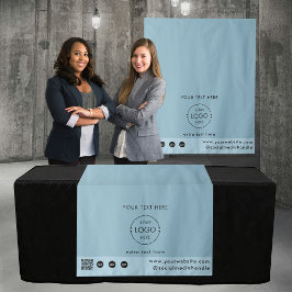 Pop-upwinkel Logo QR-code Verkoper Tafel Runner Bl Wandkleed