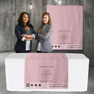 Pop-upwinkel Logo QR-code Verkoper Tafel Runner Ro Wandkleed