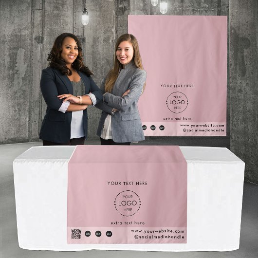 Pop-upwinkel Logo QR-code Verkoper Tafel Runner Ro Wandkleed
