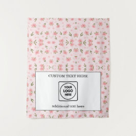 Pop-upwinkel Logo Wilde Bloem Beursstand Wandkleed