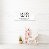 Pop-upwinkel Zwart Modern Zakelijk Achtergrondpane Spandoek (Insitu)