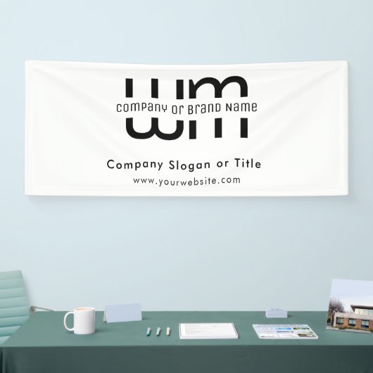 Pop-upwinkel Zwart Modern Zakelijk Achtergrondpane Spandoek (Beurs)