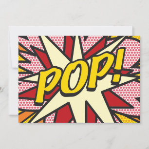 POP Uw Bericht Leuk Retro Stripboek Pop Kunst Aankondiging