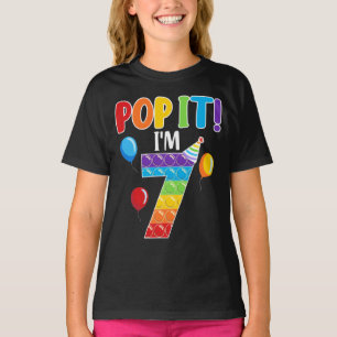 Pop van 19.00 uur Ik ben 7 Fidget Cute Graphic T-S T-shirt