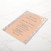 Pop van Abrikozen Italiaans Geometrisch (Retro-Dot Folie Uitnodiging (Gedraaid)