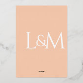 Pop van Abrikozen Italiaans Geometrisch (Retro-Dot Folie Uitnodiging (Achterkant)