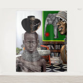 Pop van Afrikaanse stijl Wandkleed (Voorkant)