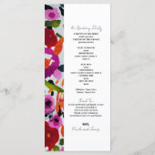 Pop van Bold Color Inky Waterverf Flowers Programm Programmakaart (Achterkant)