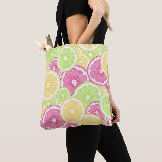 Pop van Bright en fruit Tote Bag (Dichtbij)