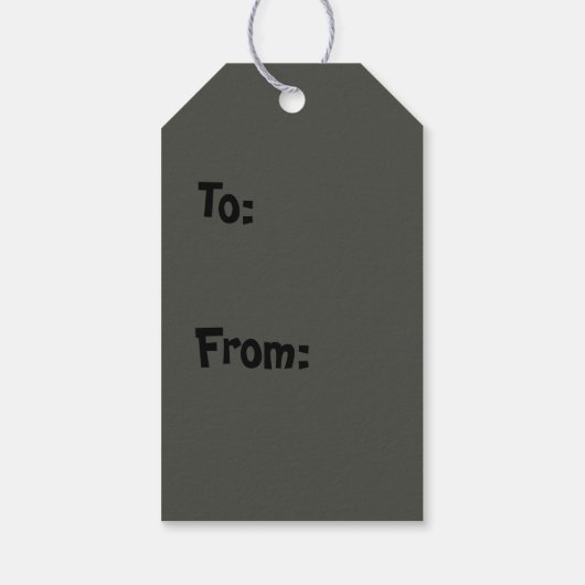 Pop van Colour Black Gift Label Cadeaulabel (Achterkant)